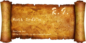 Rott Irén névjegykártya